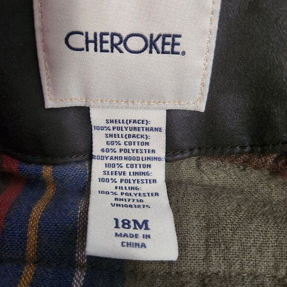 Cherokee Hooded Winter jacket 18 Mo Children's Brown Solid Duel closure - Picture 7 of 7